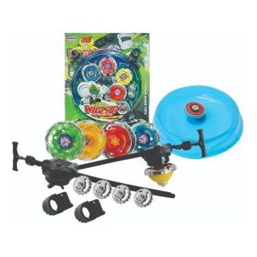 Kit Pião Infantil Spin Blade Competição Com 4 Peões