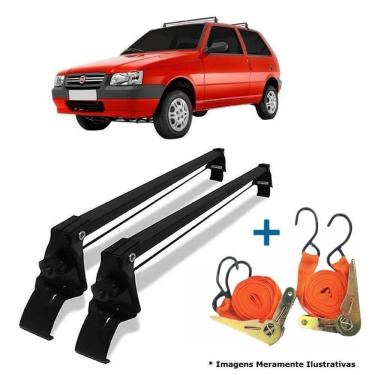 Imagem de Rack Teto + 2 Cintas Fiat Uno Fire Mille 2 Portas Ano 1984