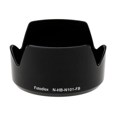 Imagem de Para-sol de lente Fotodiox preto com formato de flor, compatível com lentes Nikon série 1 de 10-30 mm, substituindo o HB-N101
