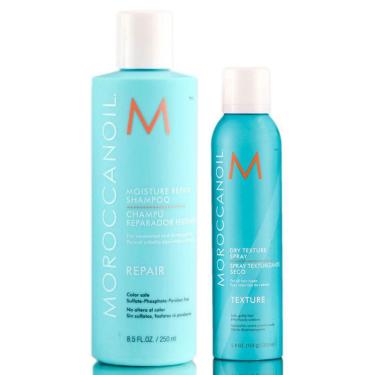 Imagem de Conjunto de shampoo e spray de textura MoroccanOil Moisture Repair