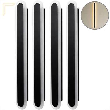Imagem de Kit 4 Arandela Quarto Preto Acrilico Linear 60 Cm Led Lup98