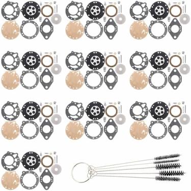 Imagem de QAZAKY Kit de reparo de carburador com 10 peças para Zama RB-42 08 08S 070 090 TS350 TS360 AVS LAS6 LAS7 LAS7A LAS8 LAS8A LBS9 LBS9A Carrinho de golfe de 2 ciclos 1967-1981