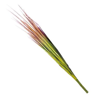 Imagem de Kit 2 Folhagem Capim Verde Ponta Avermelhada Artificial 74cm