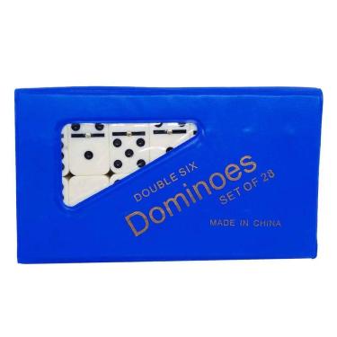 Imagem de Jogo Dominó De Osso Profissional Estojo Com 28 Peças 9mm
