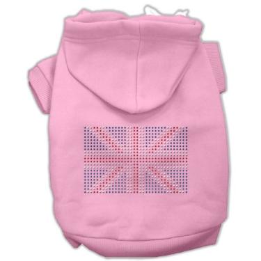 Imagem de Mirage Pet Products Moletons com capuz com bandeira britânica de 50 cm, 3GG, rosa