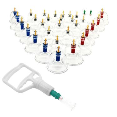 Imagem de Kit 32 Ventosas Terapêuticas Muscular com Bomba Extensor