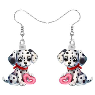 Imagem de DALANE Presentes de Dia dos Namorados Acrílico Doce Dálmata Dálmata Pingente Gota Donut Filhote de Animais de Estimação Joias para Mulheres Meninas Crianças Amantes de Cães, Medium, Acrílico, Sem