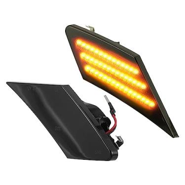 Imagem de A ABSOPRO Luz de LED para marcador lateral 84912CA150 Luzes de seta dianteiras do motorista do passageiro Lâmpadas laterais para Scion FR-S Lente Preta Âmbar Luz LED 1 par