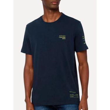 Imagem de Camiseta Calvin Klein Jeans Masculina Defy Boundaries Azul Marinho-Masculino