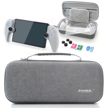 Imagem de Estojo de transporte 4 em 1 para PS Portal Remote Player, estojo rígido PS Portal com botão de silicone de filme temperado e capa de aperto Estojo de armazenamento de viagem para Portal Remote Player/
