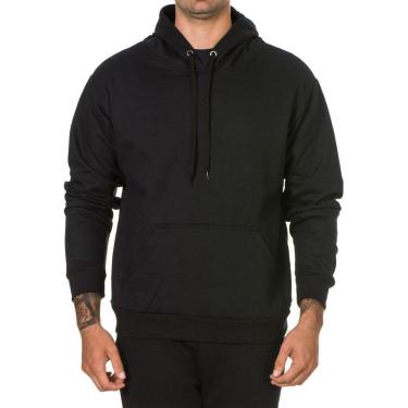 Imagem de Blusa de Frio Moletom Canguru Jaqueta Liso Basico Com Capuz Ajustavel Lançamento Inverno-Masculino