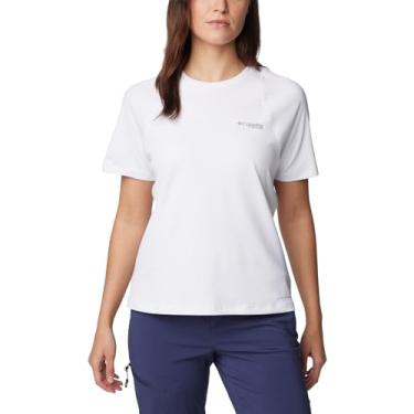 Imagem de Columbia Camiseta feminina Summit Valley de manga curta, Branco, P