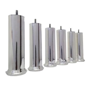 Imagem de Kit 12 Pes Metalizado para Cama Queen Reforçado 13cm Altura