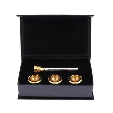 Imagem de Bocal de trompete banhado a ouro 7C 5C 3C 1.5C Bocal de latão para trompete Bb - Kit de conversão para músicos intermediários a avançados