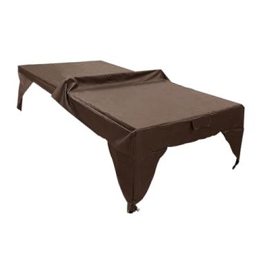 Imagem de Fancyes Capa de Mesa de Ping Pong, Capa de Tênis de Mesa, Dobrável, Capa de Toalha de Mesa de Tênis, Capa de Toalha de Mesa de Piscina de Bilhar, para Interio, marrom