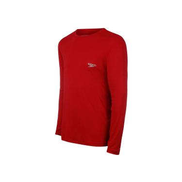 Imagem de Camiseta Manga Longa Speedo Masculina Uv Protection Chic Red 071140-008-m