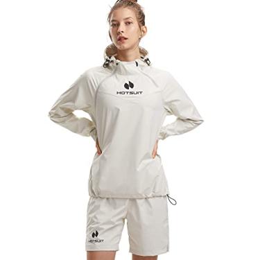 Imagem de HOTSUIT Roupa de sauna feminina de alta tecnologia, lavável à máquina, para treino de queimador de gordura, P-3GG, Short Suit, GG