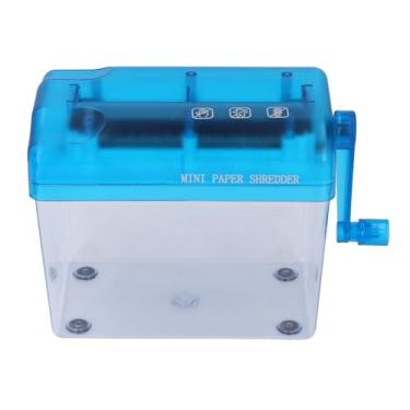 Imagem de Mini Triturador Manual, Máquina Portátil de Corte de Tiras para Papel, Notas, Contas, Retrato, Fotos, Ferramenta de Corte de Papel A6, Caixa de Plástico Com Capacidade de 1L