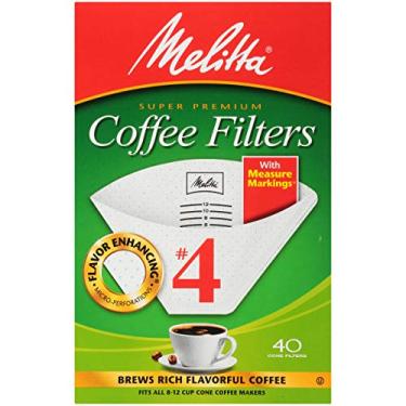 Imagem de Melitta 624102#4 Filtros de café brancos, 100 unidades
