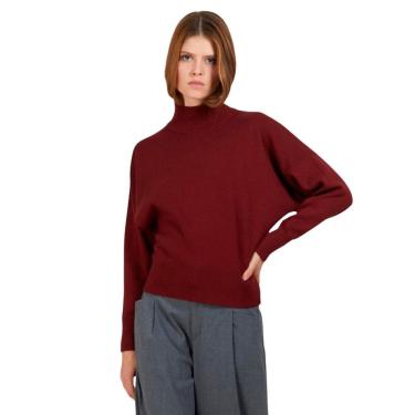 Imagem de Blusa Morcego Manga Longa Gola Alta Soltinha Social Moda Feminina