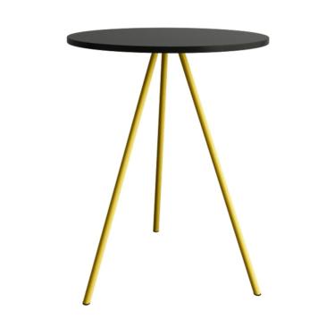 Imagem de Mesa Lateral Gabriela Wood Preto E Amarelo