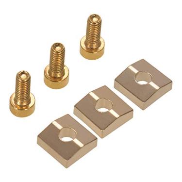 Imagem de Guitarra Elétrica Tremolo Bridge String Locks de Travamento de Cordas Bloco de Porca de Metal E Braçadeira Parafusos Tavados Acessórios de Peças de Guitarra, Pacote de 3 Conjuntos