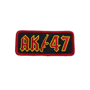 Imagem de Ak-47 Patch de gancho e laço, 1 peça de adesivos bordados meme engraçados, remendo tático de moral militar com fecho de gancho, acessórios bonitos para mochilas, coletes, jaquetas, jeans, chapéus
