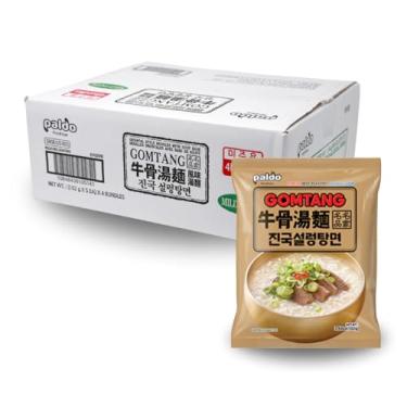Imagem de Caixa de Lamen Coreano Gomtang Sabor Carne Temperada Paldo 102 gramas - 20 Pacotes