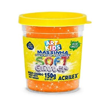 Imagem de MASSA P/MODELAR SOFT GLITTER 150G LARANJA 225 / UN/ACRILEX