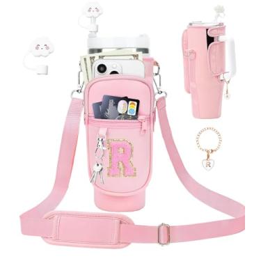 Imagem de Bolsa de transporte inicial A-Z para Stanley Cup 1,134 g, suporte de copo Stanley com alça para copo Stanley de 1,134 g com alça, acessórios de copo Stanley com capa de canudo Stanley Cup - Tampa de