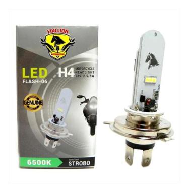 Imagem de Lâmpada do Farol LED H4 Super Branca Strobo - Stallion