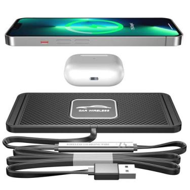 Imagem de Carregador Wireless Automotivo Sem Fio Por indução Para Carro - Slumca