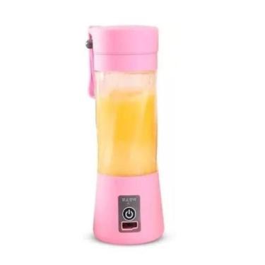 Imagem de Mini Liquidificador Rosa Mixer Juice Cup Portatil 380Ml Usb - Inova
