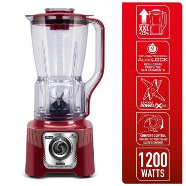 Imagem de Liquidificador Arno Power Max XXL 1200W Carmim LN86, 220V