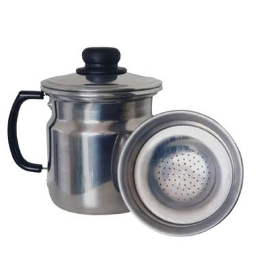 Imagem de Coador Filtro De Óleo De Cozinha 1,2l Alumínio - 1 unidade - Bibo