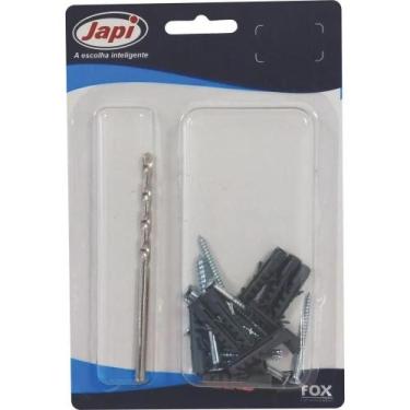 Imagem de JAPI FBAMB6 Kit Instalação - 1 Broca Alvenaria, 10 Parafusos Cabeça Ch