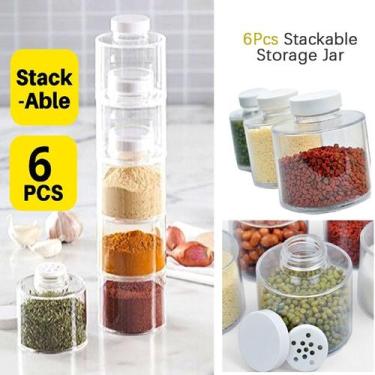 Imagem de Organizador Temperos Guarda Condimentos 6 Peças Acrílico - SPICE TOWER
