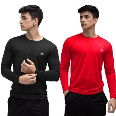 Imagem de Kit 2 Camisa Térmica Masculina Proteção Uv 50+ Segunda Pele - The Lion