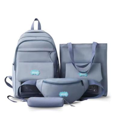 Imagem de Kit 4 Mochila Grande, Bolsa, Pochete E Estojo Liquidação Top - Alwy, A