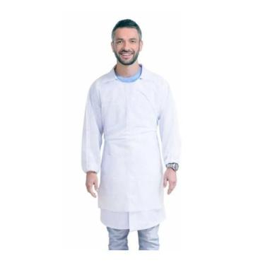 Imagem de Avental Hospitalar Descartável Manga Longa TNT Gramatura 30 com Anvisa