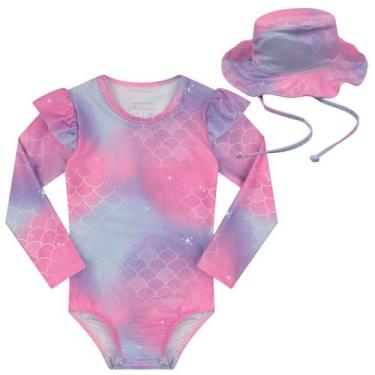 Imagem de Macacão Roupa Proteção Solar Uv Praia Bebe Menina Feminino - Kamylus, 