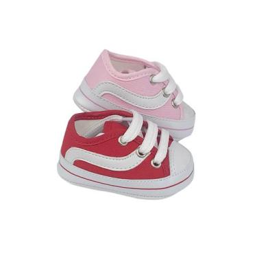 Imagem de Kit Com 2 Pares Sapatinho De Bebê Recém Nascido Direto Da Fabrica - DR