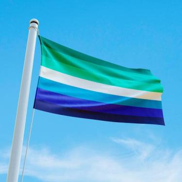 Imagem de Bandeira Avulsa Orgulho LGBT Cores em Cetim Brilhante - Tamanho Grande
