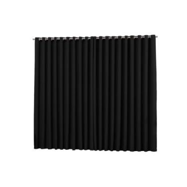 Imagem de Cortina Blackout Liso 5 Metros X2,80m Bloqueia 100% Preto - Essência E