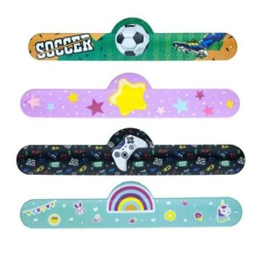 Imagem de Régua Silicone Bracelete - Funny 1 Unidade - Cores - Verde, Fucsia,Pre