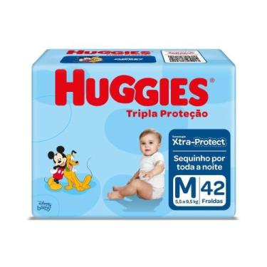 Imagem de Pack Com 9 Pacotes De Fralda Huggies Tripla Protecao Mega Tam M 42 Uni