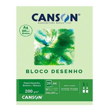 Imagem de Bloco de Papel Desenho e Pintura A4 Canson Branco 200gr - CANSON DO BR