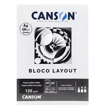 Imagem de Bloco de Papel Layout A4 Canson Linha Tecnica 50 Folhas