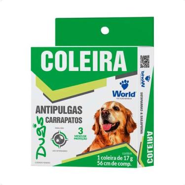 Imagem de Coleira World Veterinária Dug's 17g Antipulgas para Cães - 56cm