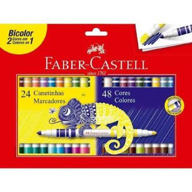 Imagem de Caneta Hidrográfica Bicolor 48 Cores Marca Faber-Castell